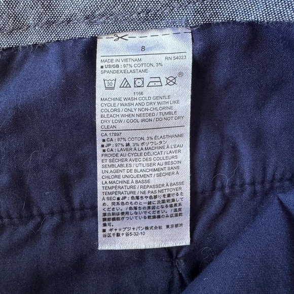 Banana Republic Factory Women's 8 Chino Style Striped Casual Walking Shorts - Picture 5 of 11